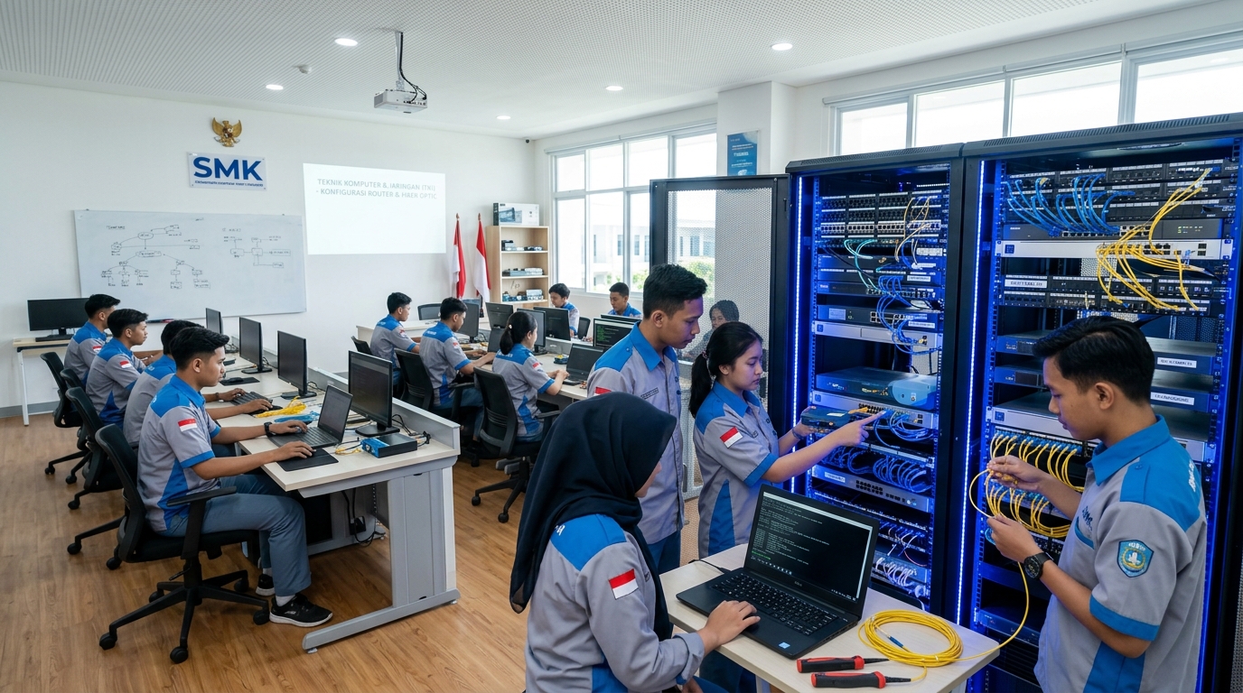 Infrastruktur Jaringan Fiber Optic & Cloud Computing Enterprise